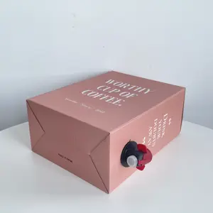 Proveedor de China Fabricación 1L/2L/3L cualquier tamaño Bolsa de café desechable en caja con válvula Dispensador de caja de café Caja de café caliente