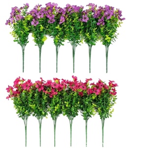 YHM <span class=keywords><strong>Fleur</strong></span> artificielle très vendue, simulation d'eucalyptus à 7 branches, pour décoration <span class=keywords><strong>de</strong></span> bureau, maison, jardin, extérieur, moulage par injection - Product Image 1
