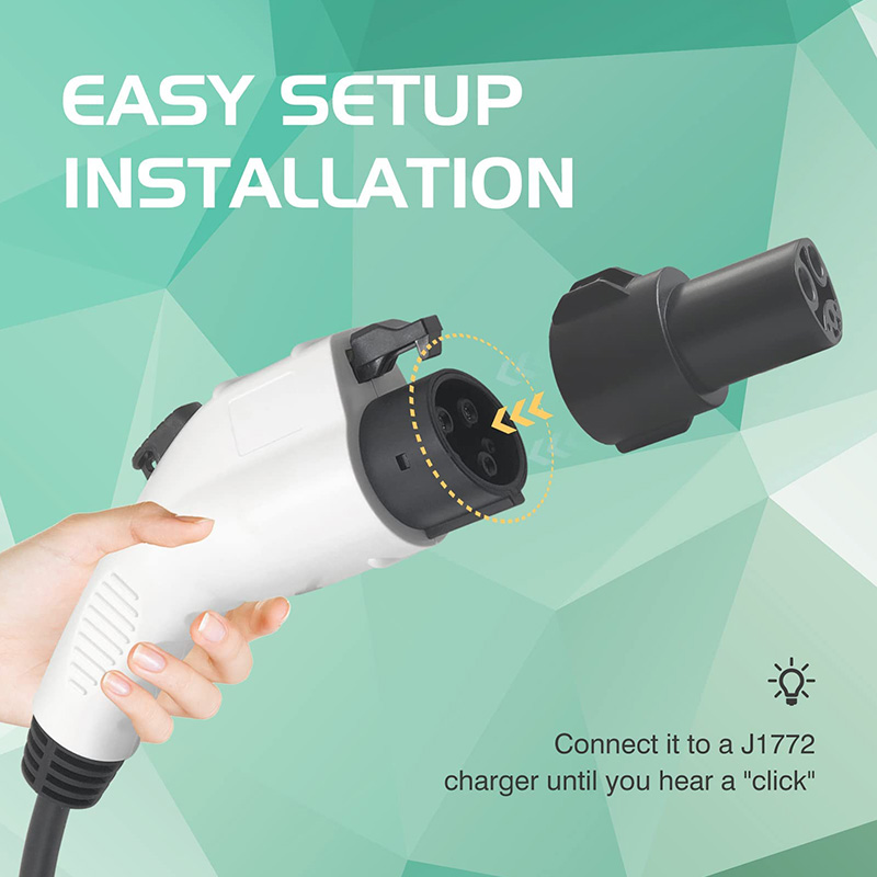 80A Electric Vehicle Charge Adaptor EV Car Adapter J1772  to Type 1 EV Adapter for Tesla Charger Supercharger Type1 To Tesla