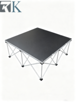 Plateforme de scène en contreplaqué facile à installer, scène en aluminium portable pour mariage, concert