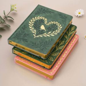 Carnet de dessin A5 à couverture rigide, design élégant, portable, série créative fleurs et oiseaux, best-seller international - Product Image 1