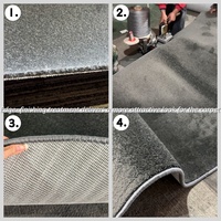 Moquette grise solide commerciale de 4 m de large, ignifuge et résistante à l'usure, pour la décoration des chambres d'hôtel et des bureaux