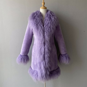 <span class=keywords><strong>Cappotto</strong></span> in Vera Pelliccia di Pecora Jxwatcher con Collo e Polsini in Vera Pelliccia Mongola, Elegante <span class=keywords><strong>Cappotto</strong></span> Invernale in Lana e Pelliccia di Agnello con <span class=keywords><strong>Tasche</strong></span> - Product Image 5
