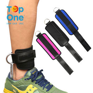 Top One Gym Workouts Attachment Cable Machines D-ring Ankle Cuffs Leg Exercises Sport Padded Ankle Straps - Product Image 1