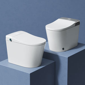 Toilette intelligente automatique à chasse d'eau en céramique pour hôtel, avec lumière nocturne, à poser au sol - Product Image 1