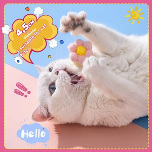 Mainan Kucing Self Play Bola Tali Kapas dengan Batu Rattle dan Bola Wol untuk Mengatasi Kebosanan Anak Kucing - Product Image 3