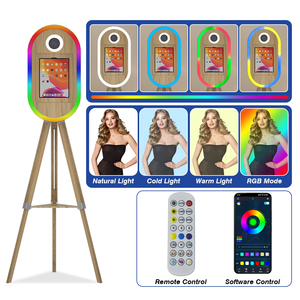 Grain wooden ipad <strong>Photo</strong> <strong>Booth</strong> with Dslr <strong>Photo</strong> <strong>Booth</strong> to Camera Selfie <strong>Photo</strong> <strong>Booth</strong> Machine for Party Events - Product Image 2
