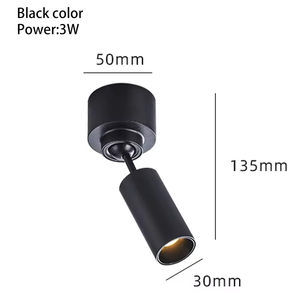 <span class=keywords><strong>Mini</strong></span> Focos LED de Superficie, Luz Direccional de 3W 360 °   <span class=keywords><strong>Foco</strong></span> de ángulo ajustable para iluminación clave de decoración de vitrinas - Product Image 1