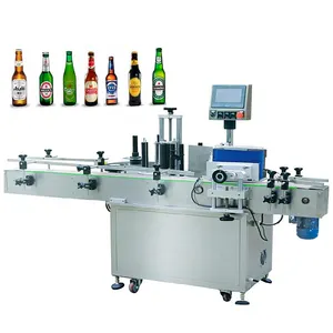 YM510 fabrika otomatik kendinden yapışkanlı yağ şarap şişesi etiketleme makinesi bira su için yuvarlak cam teneke etiketleme