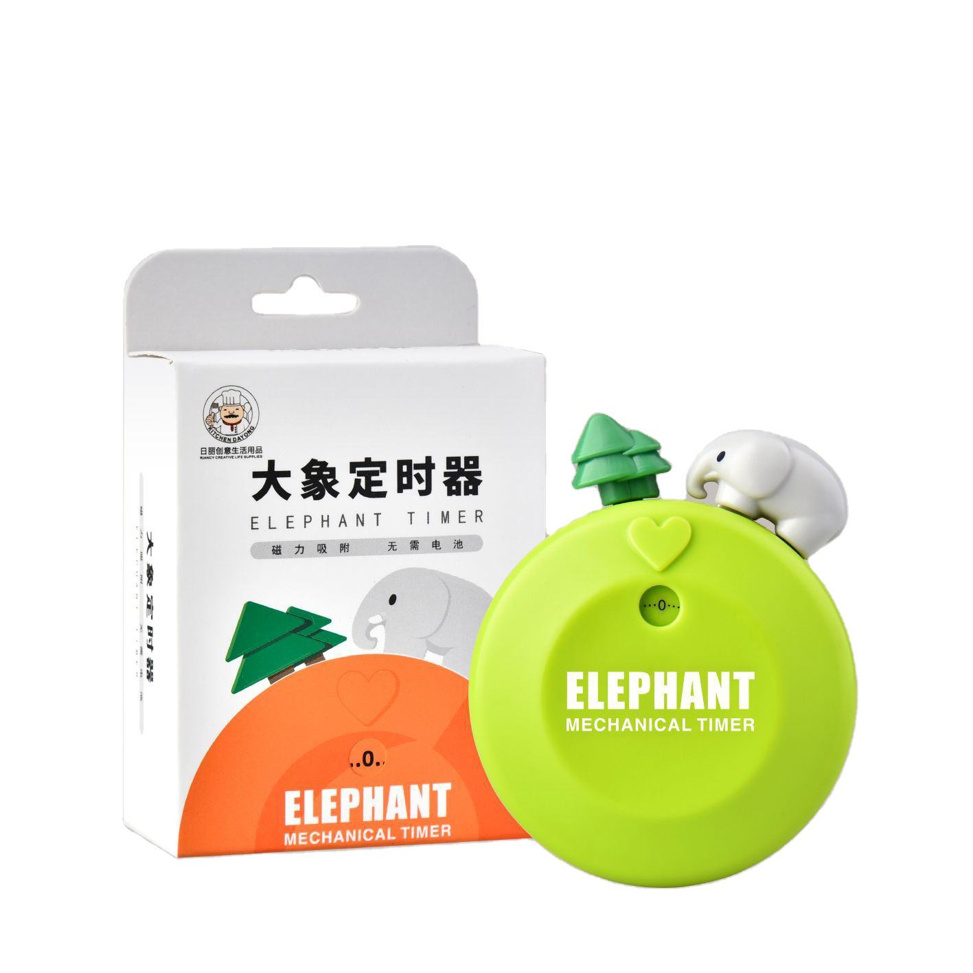 Cute Cartoon Kitchen Timer ABS 60 Minutes Mechanical Timer Plastic Round Design for Home Cooking for Household Use