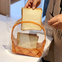 Sachet de boulangerie personnalisé en PE transparent avec fermeture zip et fenêtre transparente, idéal pour les toasts, croissants et scones
