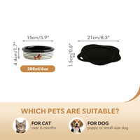 Shamitao Mangeoire 2-en-1 écologique en céramique pour chiens et chats avec cadre en fer, antidérapante et facile à nettoyer, pour l'intérieur