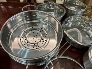 Bộ nồi chảo inox nhà bếp, gồm nồi súp, nồi sữa, bộ dụng cụ nấu ăn - Product Image 6