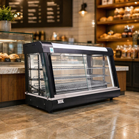Comptoir de présentation de nourriture chaudes de 900 mm pour poulet frit commercial, hamburger, tarte aux œufs, frites fraîches