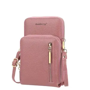 Baellery-portefeuille à une épaule pour femme, pochette en bandoulière, plusieurs couleurs, pour téléphone portable, tendance