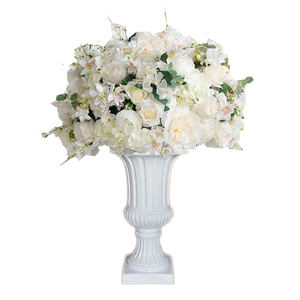 Jarrón Gigante de Pie con Forma de <span class=keywords><strong>Trompeta</strong></span> Blanca, Jarrones de Estilo Romano de Fibra Antigua - Product Image 1