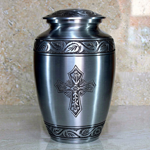 Handmade Metal Pet Cremation <b>Urn</b> 200 Cubic Inch Capacity Elegant Customizable Memorial Dogs <b>Cats</b> American Style Engraved - Product Image 1
