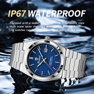 Reloj de Cuarzo para Hombre BINBOND 1128, Estilo Casual de Negocios, Esfera Grande de 41 mm, Pantalla con Agujas, Correa de Acero Inoxidable, Resistente al Agua 30M - Product Image 6