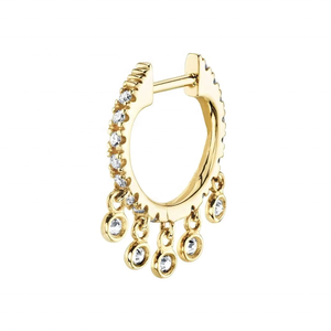 Boucles d'oreilles créoles pendantes LOZRUNVE en argent 925 avec pierres CZ, style turc - Product Image 1
