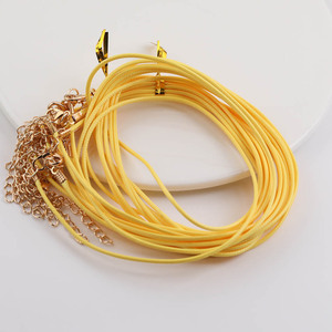 Cordon ciré coréen 1,5 mm, cordon en cuir rond pour la fabrication de colliers, accessoires de bijoux DIY, fermoir mousqueton, chaîne de pendentif 45 cm - Product Image 5