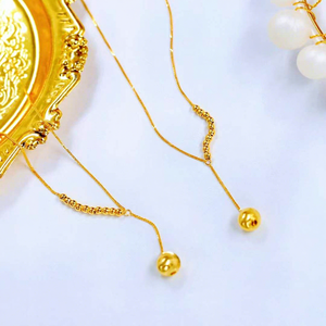 <span class=keywords><strong>Collana</strong></span> con Ciondolo a Sfera in Oro Puro 18k Lerca Design Personalizzato Gioielli in Oro Originale 18k <span class=keywords><strong>Collana</strong></span> con Sfera Reale 18k con Certificato - Product Image 1