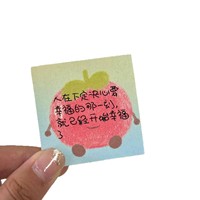 Blocs-notes autocollants carrés mignons Kawaii en forme de fruits de dessin animé pour la décoration de carnets d'étudiant et de bureau