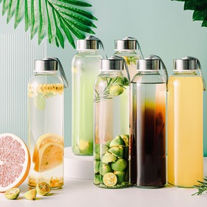 Bouteilles en verre personnalisées avec logo 300ml 500ml 750ml sans BPA, sans plomb, de qualité alimentaire, avec couvercle cylindrique pour <span class=keywords><strong>Tequila</strong></span>, Jus et Café - Product Image 5