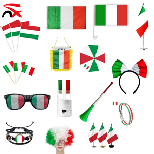 Hannuo 2026 Popolare Set da 15 Pezzi per Tifosi di Calcio <span class=keywords><strong>Serie</strong></span> Bandiera Italiana Bandierine Vuvuzela Ombrello Occhiali da Sole per Promozione - Product Image 1