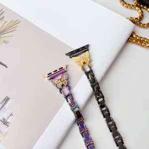 Bracelets de montre en alliage papillon pour montre 10/9/<span class=keywords><strong>8</strong></span>/7 IWatch 40/42/44/45 mm, design bracelet, boucle à pression, impression couleur intégrale - Product Image 6