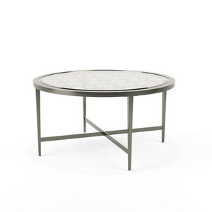 Luxury wrought iron round corner <b>table</b>, balcony glass coffee <b>table</b>, home use, modern minimalist economical wrought iron <b>sofa</b> - Product Image 3