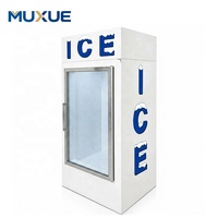 Congélateur vitrine Muxue à porte vitrée, capacité 650L, refroidissement par air, bac de stockage de glace, armoire à glace commerciale