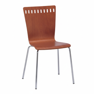 Silla de comedor apilable de madera contrachapada púrpura moderna, muebles para el hogar CHAO CHING para uso en la cocina hechos de madera - Product Image 1