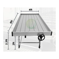 Banc de semis de pépinière banc roulant Agriculture croissance bancs de Table basse et reflux accessoires de plateau d'inondation hydroponique plastique ABS