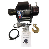 Treuil électrique manuel tout-terrain FLDA 12 volts pour l'exploitation minière, avec câble métallique, capacité de 2000 à 13500 livres, hauteur de levage de 15 m, 1200 W