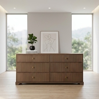 Commode à 6 tiroirs en chêne massif de style français de luxe, meubles de chambre à coucher, designs de mariage