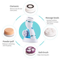 Offre Spéciale – Brosse Nettoyante Visage Électrique Rotative 4-en-1 Étanche pour Nettoyage en Profondeur et Exfoliation, Mini Brosse de Massage Facial 2-en-1