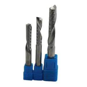 Nhà Máy Bán Hàng Trực Tiếp Rắn Carbide Sáo Duy Nhất Xoắn Ốc Phay Cutter Một Sáo End Mill Cho Gỗ Nhôm Cắt