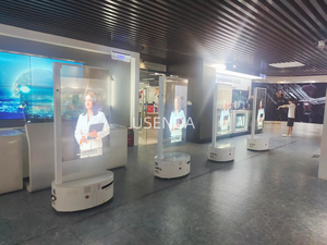 Écran interactif transparent AI de 55 pouces, affichage OLED transparent, signalisation numérique robotisée, 1920*1080, haute transparence - Product Image 4