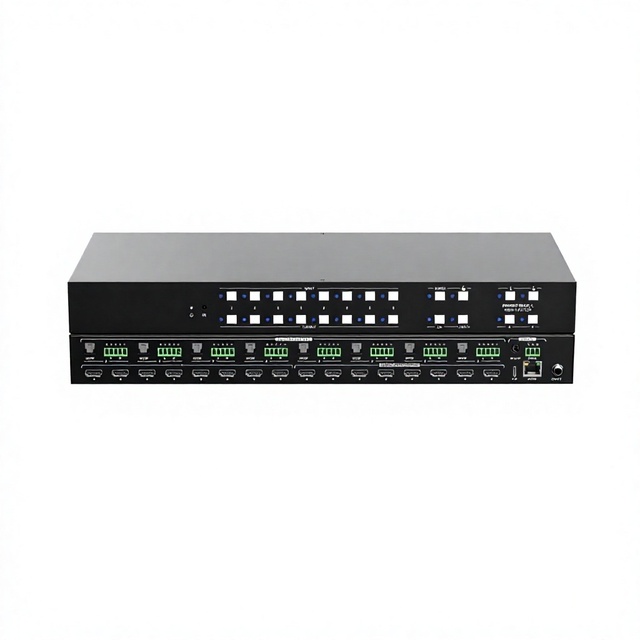 4K60Hz 8X8 Matrix Switcher With IR Remote RS232 and LAN Port Control