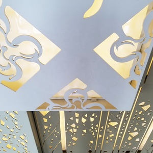 Pannello per facciate in alluminio perforato con <span class=keywords><strong>taglio</strong></span> <span class=keywords><strong>Laser</strong></span>, per pareti Decorative interne, per applicazioni di Hotel e centri commerciali all'aperto - Product Image 1