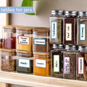Étiquettes rectangulaires amovibles, 6 couleurs, 540 pièces, autocollants auto-adhésifs résistants à l'eau et à l'huile, pour conteneurs alimentaires, rangement en classe - Product Image 2