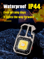 Senter Gantungan Kunci Mini COB Magnetik Isi Ulang Bright Bird 750lm Tahan Air LED Dapat Diredupkan Alat Perbaikan Darurat untuk Berkemah & EDC