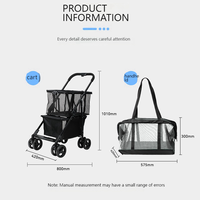 2025 pliable poussette pour animaux de compagnie panier à main nouveau supermarché panier pour pique-nique en plein air Camping Van séparé transporteurs pour animaux de compagnie voyage