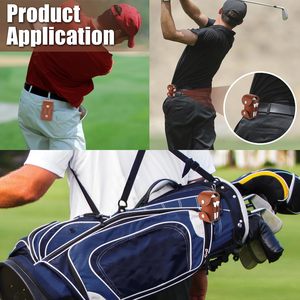 Bolsa de Cuero Personalizada para Pelotas de Golf, Porta Pelotas de Golf Versátil con Gancho para Mochila y Correa, Acceso Conveniente para Golfistas - Product Image 5