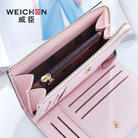 Dompet Wanita Model Instagram Bahan PU Kapasitas Besar, Dompet Koin Baru, Tempat Kartu Chic, Lapisan Poliester untuk Wanita