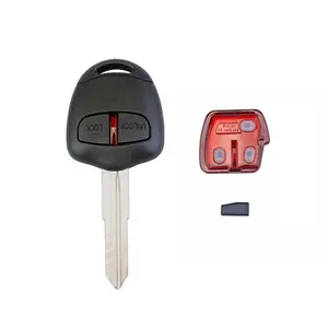 caso capa mitsubishi Suppliers-Chip para controle remoto de chave de carro, 2 botões 433 mhz id46 para mitsubishi outlander pajero triton asx lancer