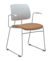 Chaise de conférence moderne empilable multifonctionnelle avec dossier à bascule 3 positions, réglable et confortable, en acier, pour bureau commercial