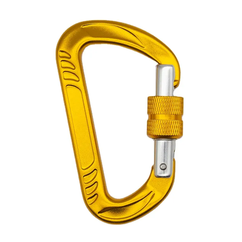 Jensan Logo Kustom Multifungsi, Carabiner Panjat Tebing Aluminium Pintu Sekrup 12KN Ultra-ringan Logo Kustom