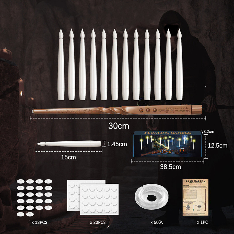 Warm White 12 candles+1 new magic wand