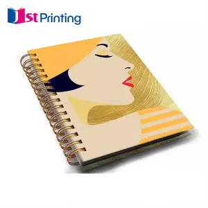 Custom Printed A4/A5 PVC Magnetic Mini Hardcover 120 Sheets Day Planner Journal Notebooks Fabric Spiral Binding